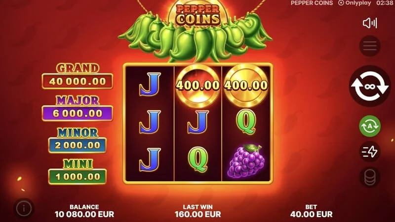 Pepper Coins - bonus kovanice u Hold and Win rundi